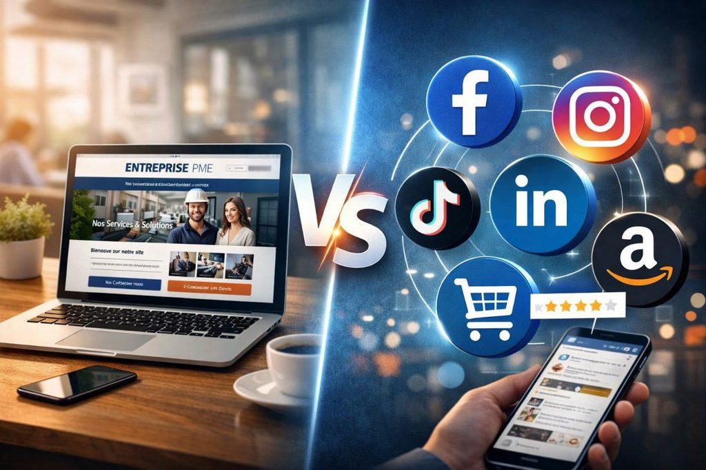 website vs social media
